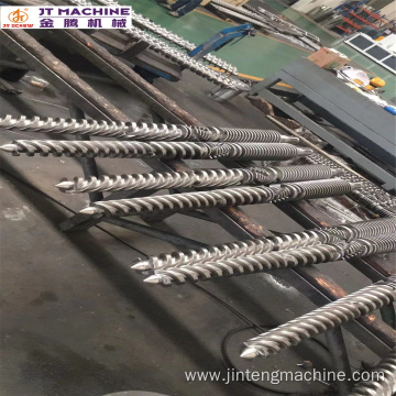 PVC profiled extrusion screw and barrel